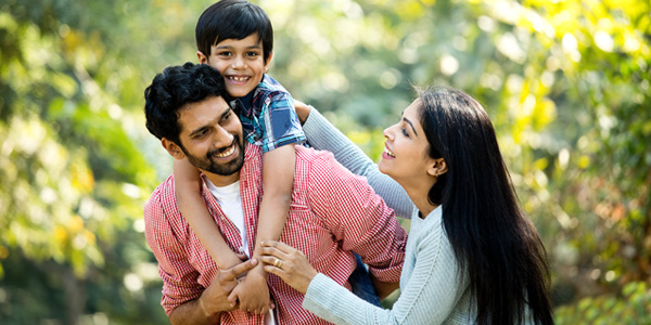 Happy Family Outdoors